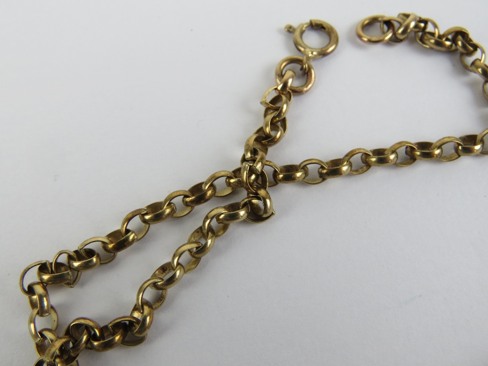 A 9ct gold belcher link chain necklace measuring 51cm in length, 9.4g. - Image 2 of 3