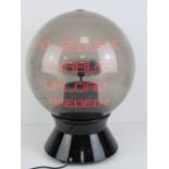 Advertising: an extremely unusual I-ball opti-space globe, with electrical lead,