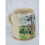 A German tankard decorated with WWII soldiers upon.