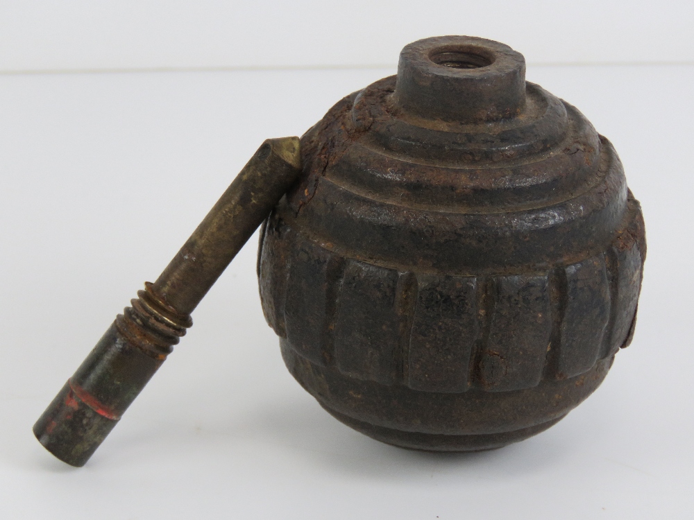 An inert WWI German Kugel grenade with fuse. - Image 3 of 3