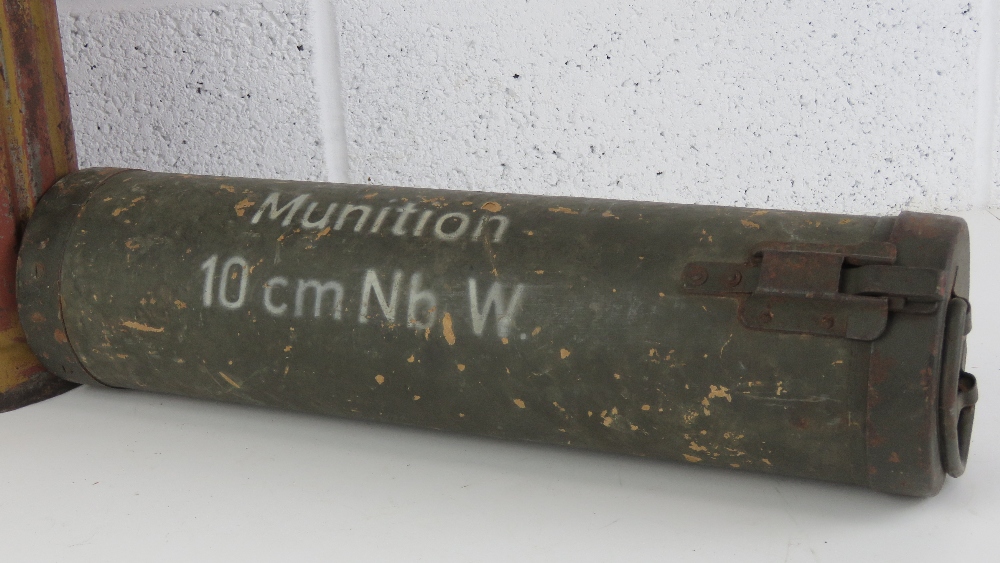 A WWII German 10cm ammo container with brackets. - Image 2 of 2