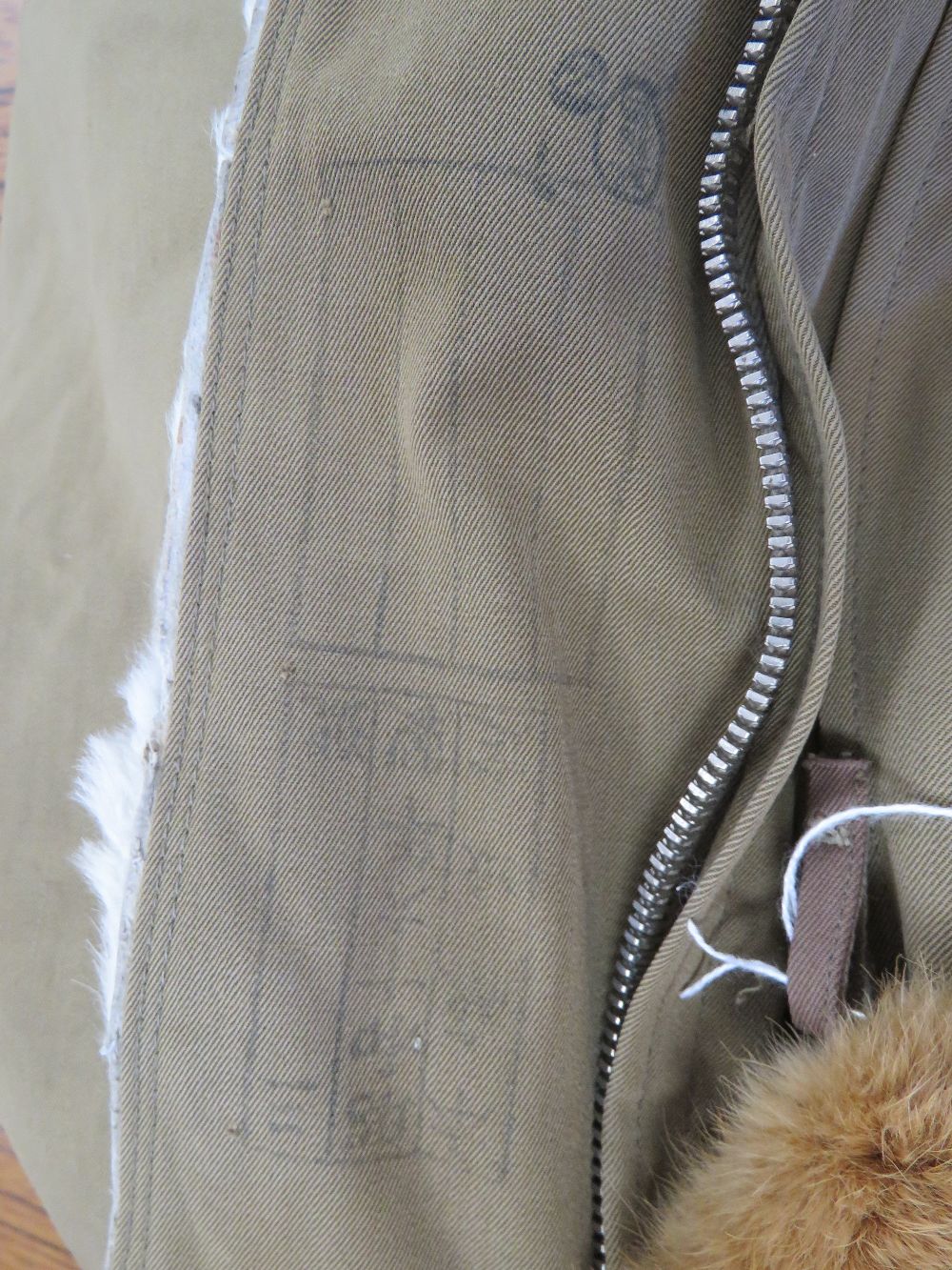 A rare WWII Japanese pilots winter flight suit having fur lining. - Image 2 of 4