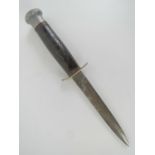 A British Sheffield made William Rogers boot knife, blade measuring 14.5cm.