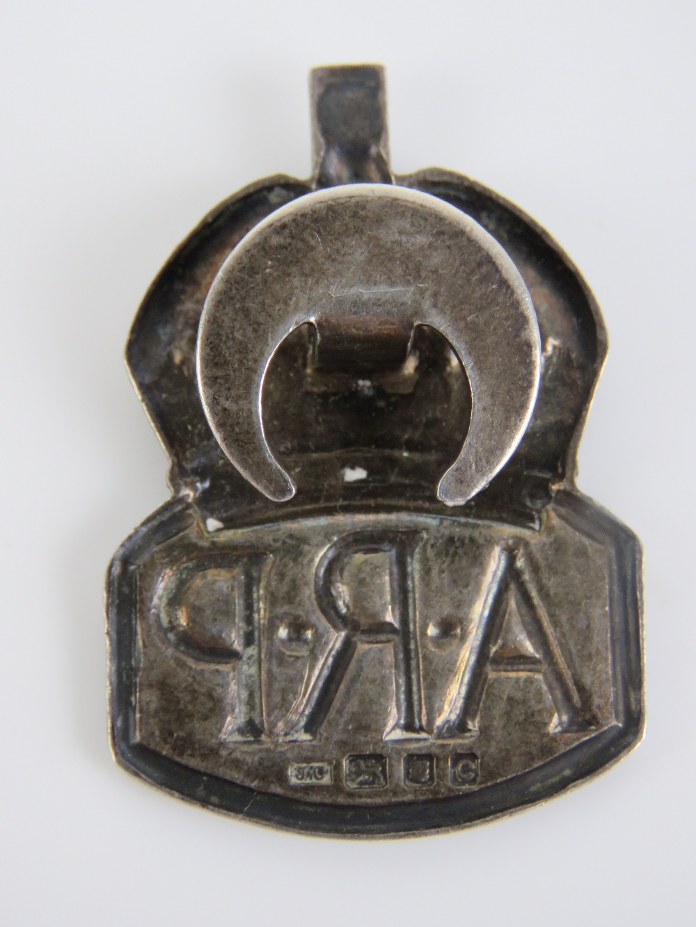 A HM silver ARP lapel badge, hallmarked London 1938. - Image 2 of 3