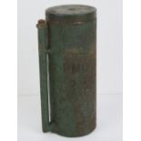 An inert WWII Polish runway flare, painted green, 19cm.
