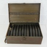 A Bren box containing twelve Bren gun magazines.