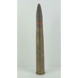 An inert WWII German Flak 28 4cm Bofos shell with head dated 1941 and measuring 45cm in length.