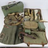 An MG42/53 Gunners tool kit; 5 x 50 round link, double drum magazine canvas case,