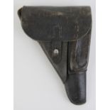 An East German P38 holster (converted from a PO8 Luger holster) dated 1944 and having German marks
