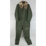 A WWII Japanese Officers winter suit with fur collar.