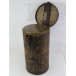A WWI German 21cm shell case container with shell, each dated 1917.