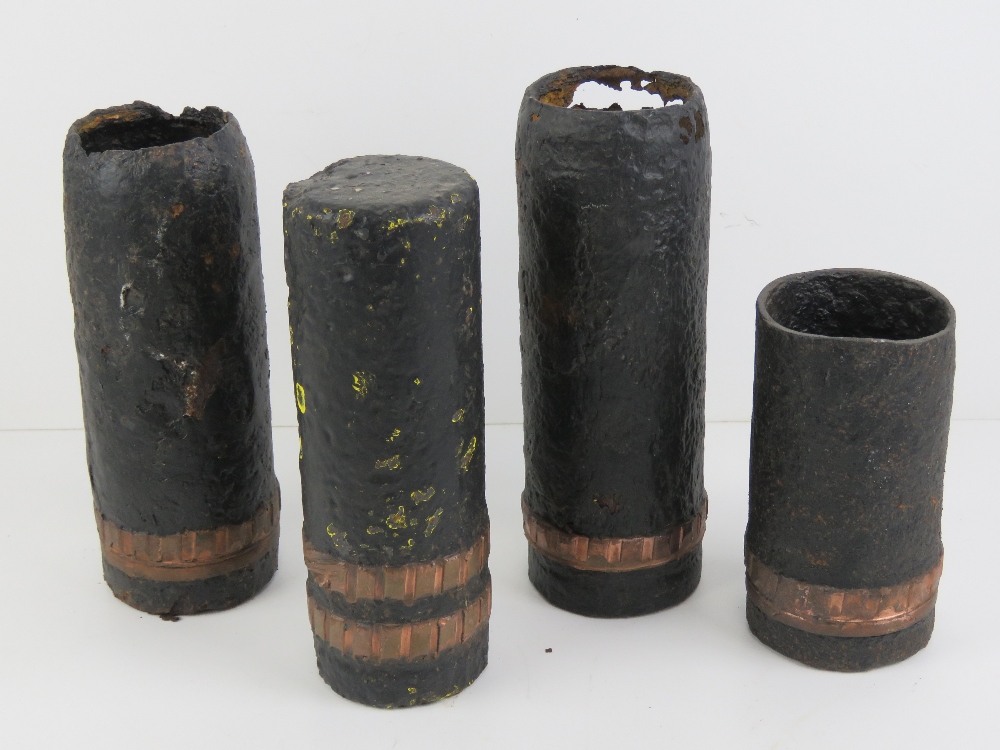 Four inert 1917 WWI US projectiles.