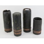 Four inert 1917 WWI US projectiles.