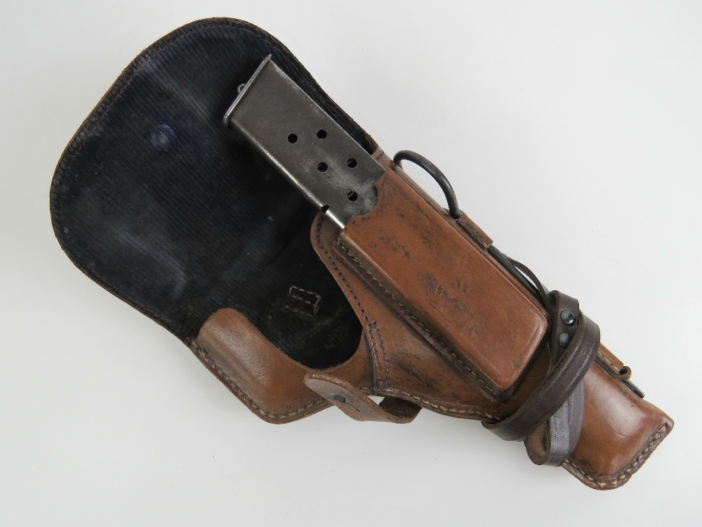 A WWII Tokarev TT33 leather holster with spare magazine, cleaning rod and lanyard. - Image 4 of 4