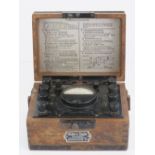 A WWII German voltmeter in wooden case made by Muller & Ziegler Nurnburg W,