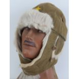 A WWII Japanese Winter fur flight cap.