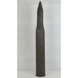 An inert WWII German Panther anti-personnel shell with head, 89cm in length.