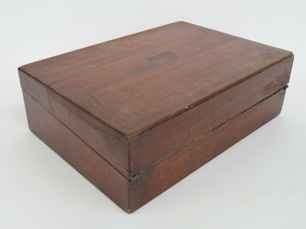 A mahogany writing slope, a/f. - Image 2 of 3