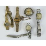 A 925 silver ladies watch head, a/f, a V