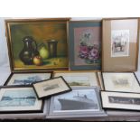 A quantity of assorted prints and engrav