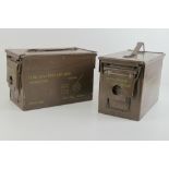 Two ammo tins for 37mm L60A2 AEP baton rounds.