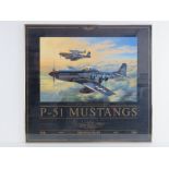 Print; P-51 Mustang, in frame, 1940-1990 50th anniversary.