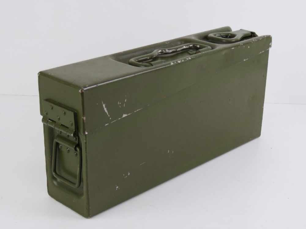 A rare WWII aluminium MG34/42 ammo tin, dated 1939. - Image 4 of 4