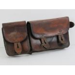 A WWI German leather magazine pouch.