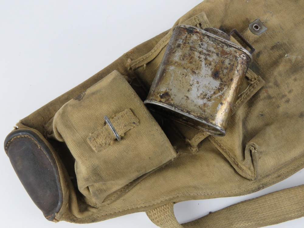 A WWII British Bren spare barrel case with accessories. - Image 2 of 4