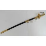 An Imperial Japanese Navy sword Circa 1900 in very good condition, Approx.