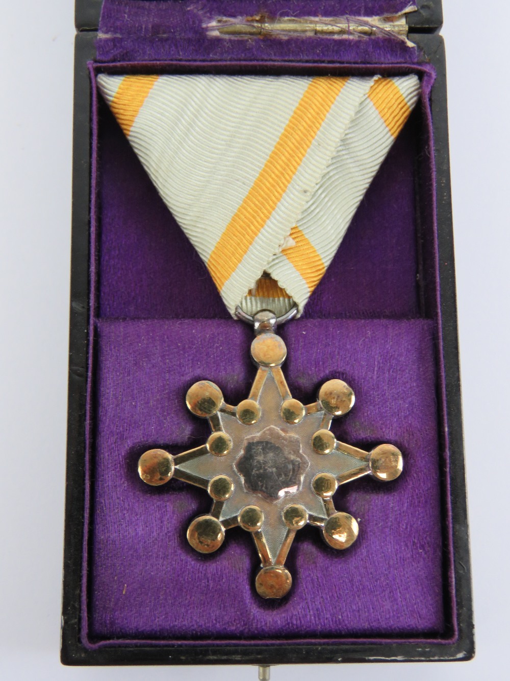 A Japanese sacred treasure 7 medal with ribbon, in box. - Image 3 of 4