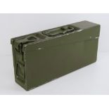 A rare WWII aluminium MG34/42 ammo tin, dated 1939.