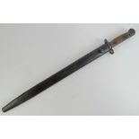 A WWI British 1907 pattern 1917 SMLE bayonet marked Chapman to 42cm blade with inspection marks