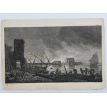 Anne Philiberte ( 1736-?) after Claude - Joseph Vernet (1714-1789), engraving, Fire of a Harbour,