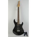 Electric guitar; Yamaha ERG 121C, black paint, a/f.