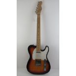 Electric guitar; Cougar Guitar Co, sunburst paint, a/f.