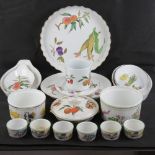 A quantity of Royal Worcester Evesham pattern dinnerware including tureen, large pie dish,