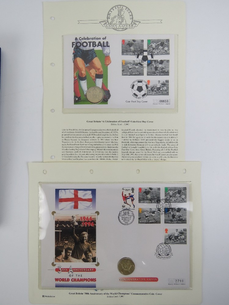 A quantity of first day covers with commemorative coins, most within album, thirteen items. - Image 4 of 4