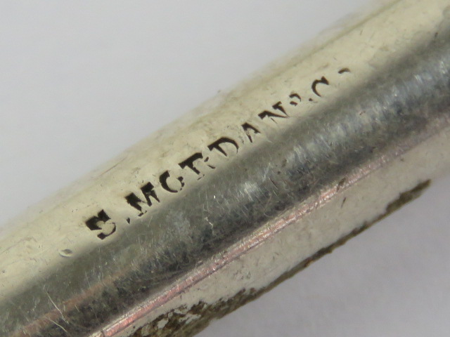 S Mordan & Co; a HM silver retracting pencil having bloodstone seal to end, - Image 2 of 4