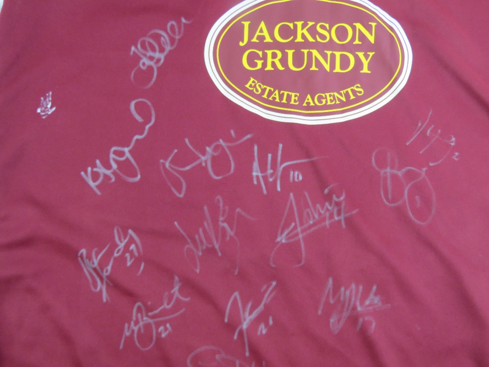 A Northampton Town Football Club 'Cobblers' 2011/12 full team signed football shirt, size XL. - Image 3 of 5