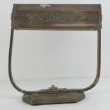An Art Nouveau brass desk lamp, a/f for re-wiring, 32cm high.