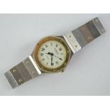 A Raymond Weil quartz stainless steel wristwatch having octagonal bezel,