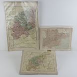 Maps; three printed maps, being Northampton, Northamptonshire, and Essex.