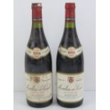 Wine; two bottles of Moulin Vent molliard 1994.