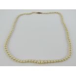 Ciro of Bond Street London & New York; a set of vintage Ciro faux pearls with 9ct gold clasp,