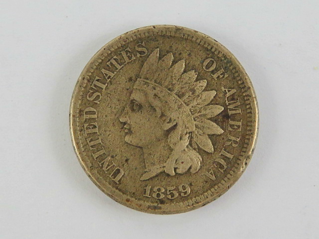 A United States of America 1859 'Indian Head' one cent, 4.6g.
