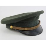A US Military officers peaked cap made by ACE Manufacturing Co Texas,