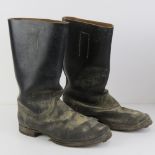 A pair of WWII German Officers boots, a/f.