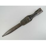 A WWII German K98 bayonet with 24.5cm blade marked E.Pack & S 1299, with scabbard made by E.u.F.