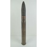 An inert WWII Russian 40mm shell with head standing 46.5cm high.